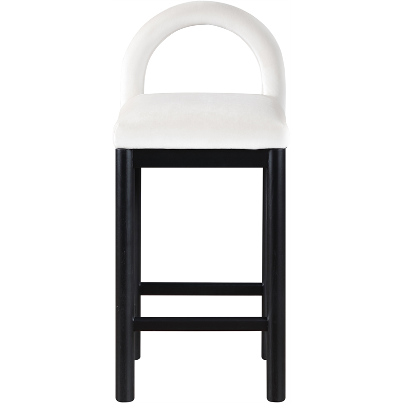 Meridian Furniture Conrad Cream Velvet Counter Stool