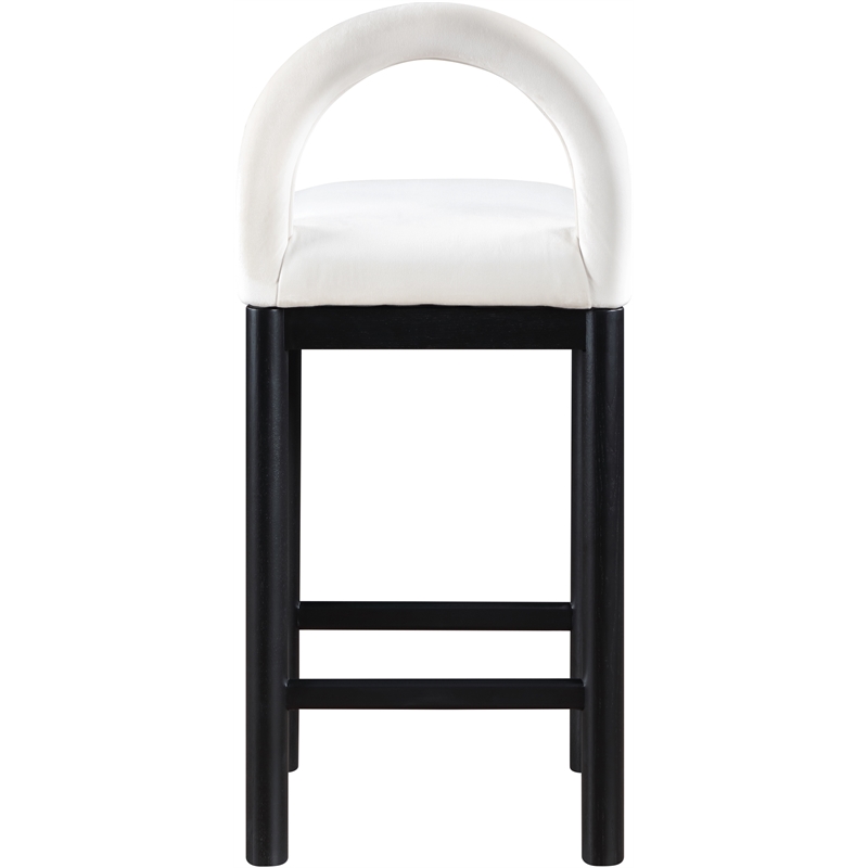 Meridian Furniture Conrad Cream Velvet Counter Stool