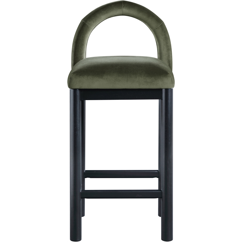 Meridian Furniture Conrad Green Velvet Counter Stool