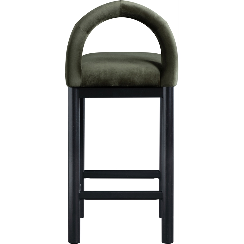 Meridian Furniture Conrad Green Velvet Counter Stool