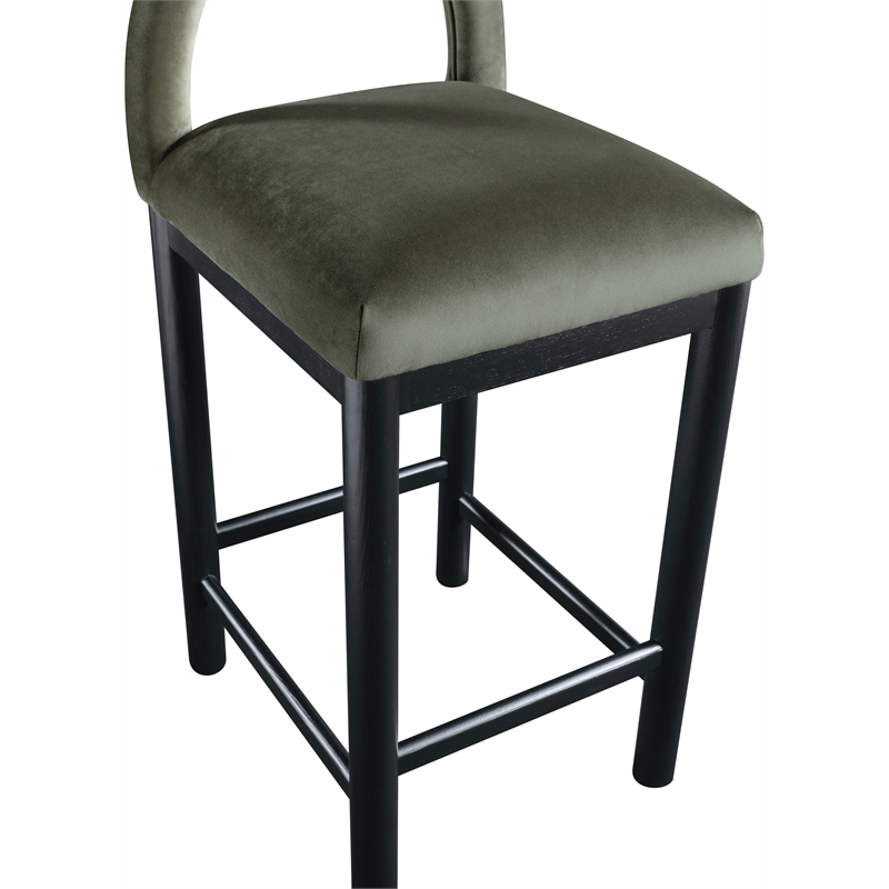 Meridian Furniture Conrad Green Velvet Counter Stool