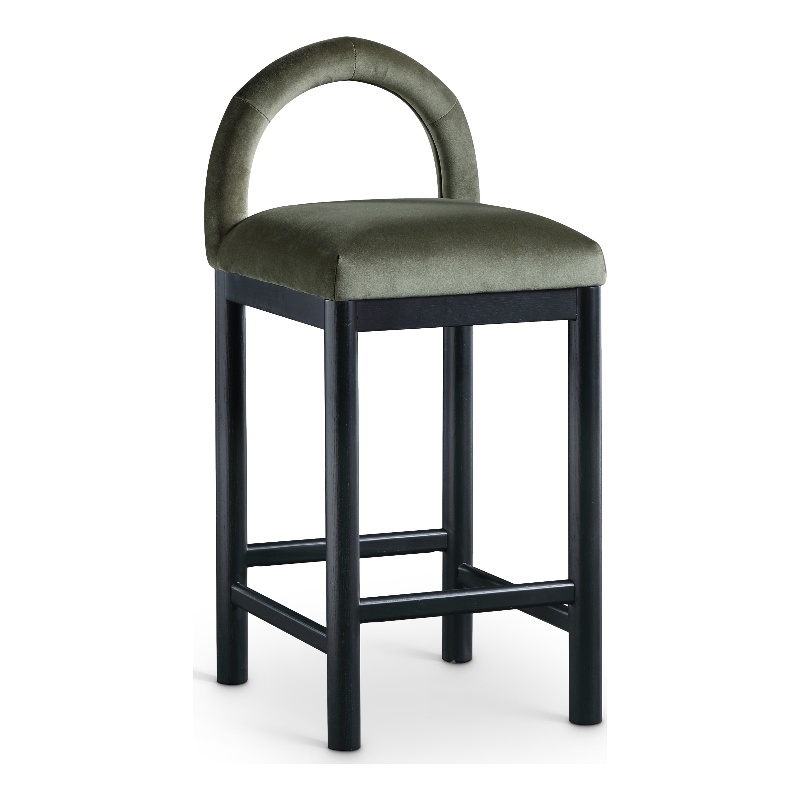 Meridian Furniture Conrad Green Velvet Counter Stool