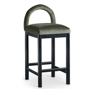 Meridian Furniture Conrad Green Velvet Counter Stool