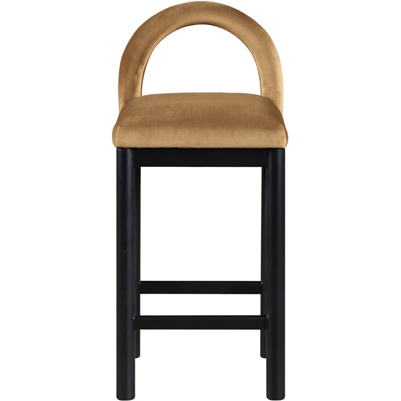 Meridian Furniture Conrad Saddle Velvet Counter Stool