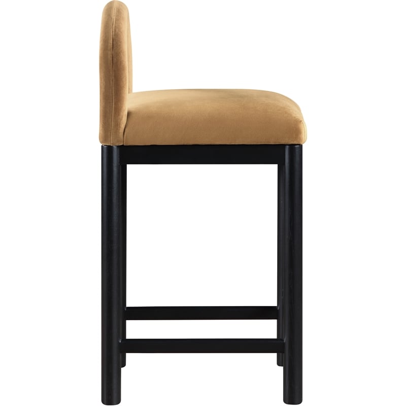 Meridian Furniture Conrad Saddle Velvet Counter Stool