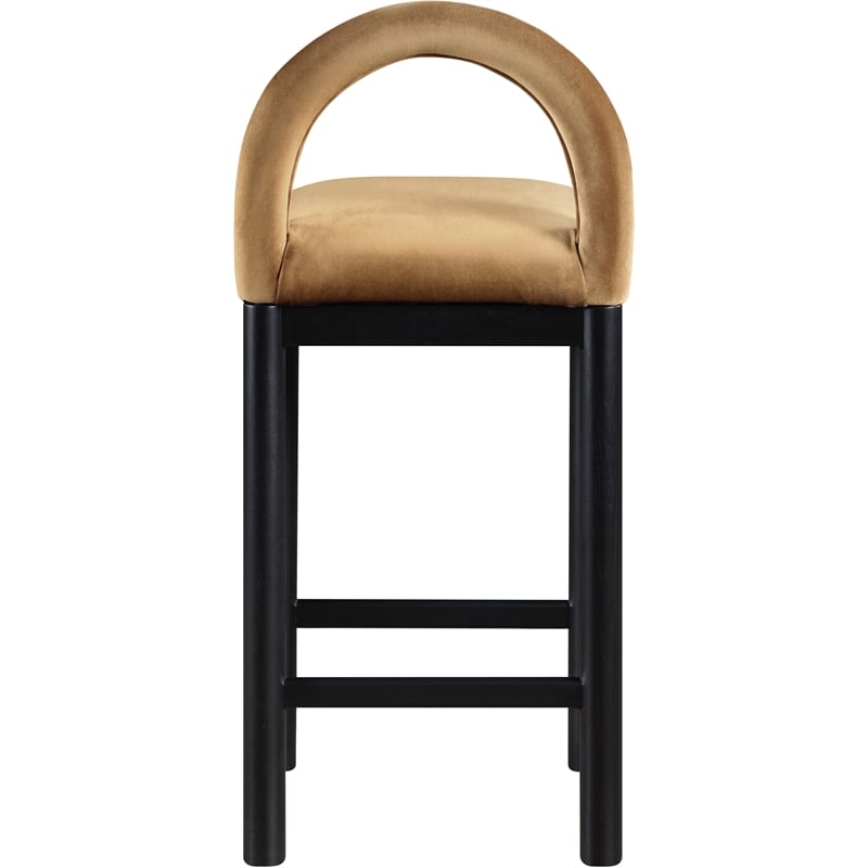 Meridian Furniture Conrad Saddle Velvet Counter Stool