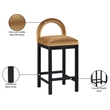 Meridian Furniture Conrad Saddle Velvet Counter Stool