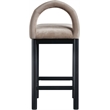 Meridian Furniture Conrad Taupe Velvet Counter Stool