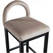 Meridian Furniture Conrad Taupe Velvet Counter Stool