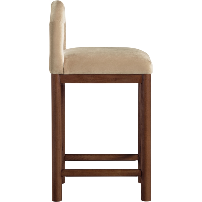 Meridian Furniture Conrad Beige Velvet Counter Stool