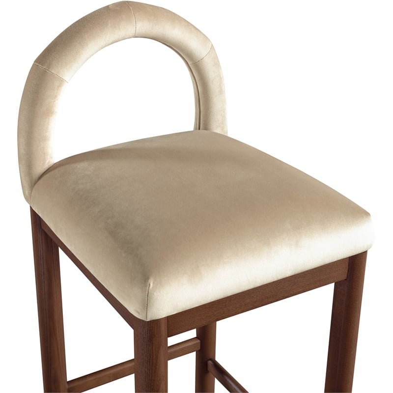 Meridian Furniture Conrad Beige Velvet Counter Stool