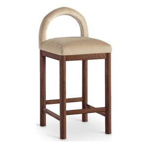 Meridian Furniture Conrad Beige Velvet Counter Stool