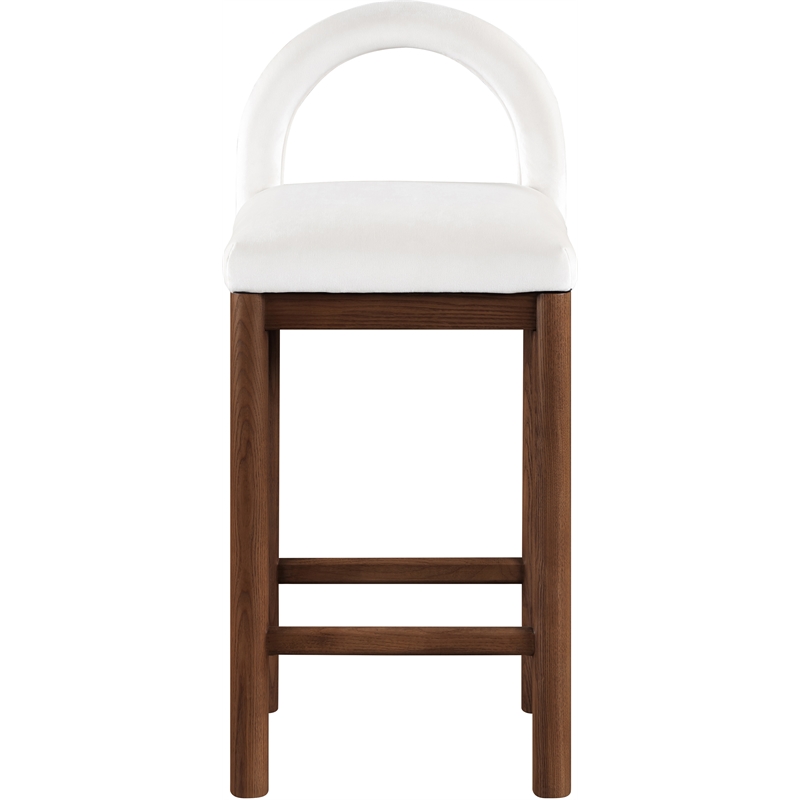 Meridian Furniture Conrad Cream Velvet Counter Stool