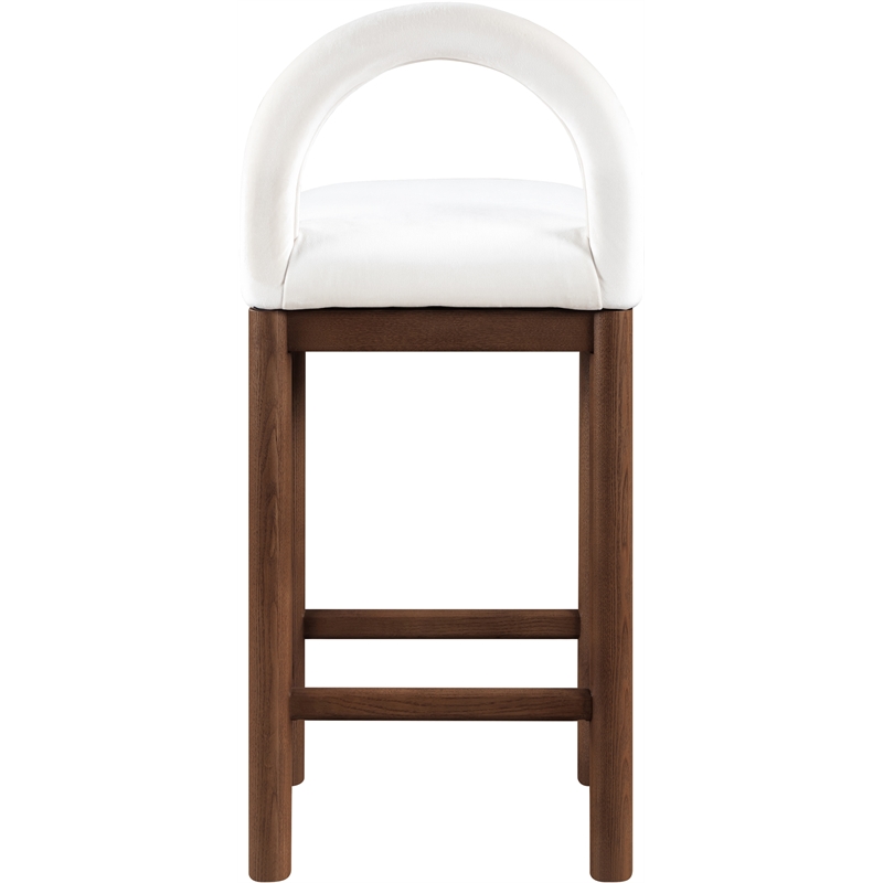 Meridian Furniture Conrad Cream Velvet Counter Stool