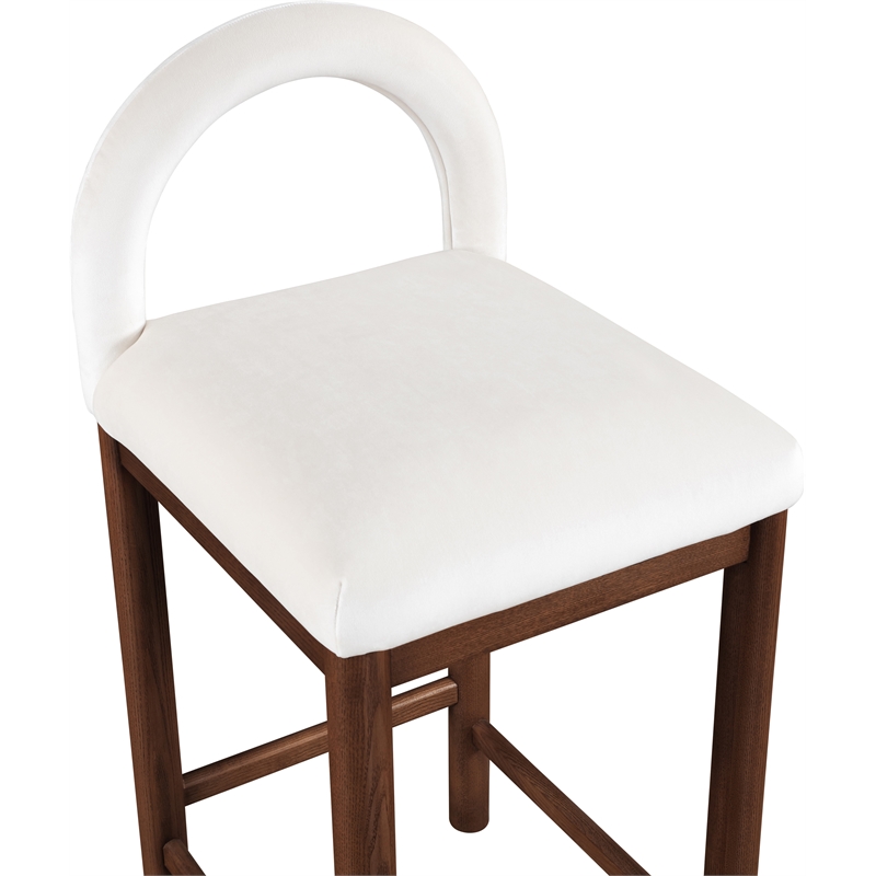 Meridian Furniture Conrad Cream Velvet Counter Stool