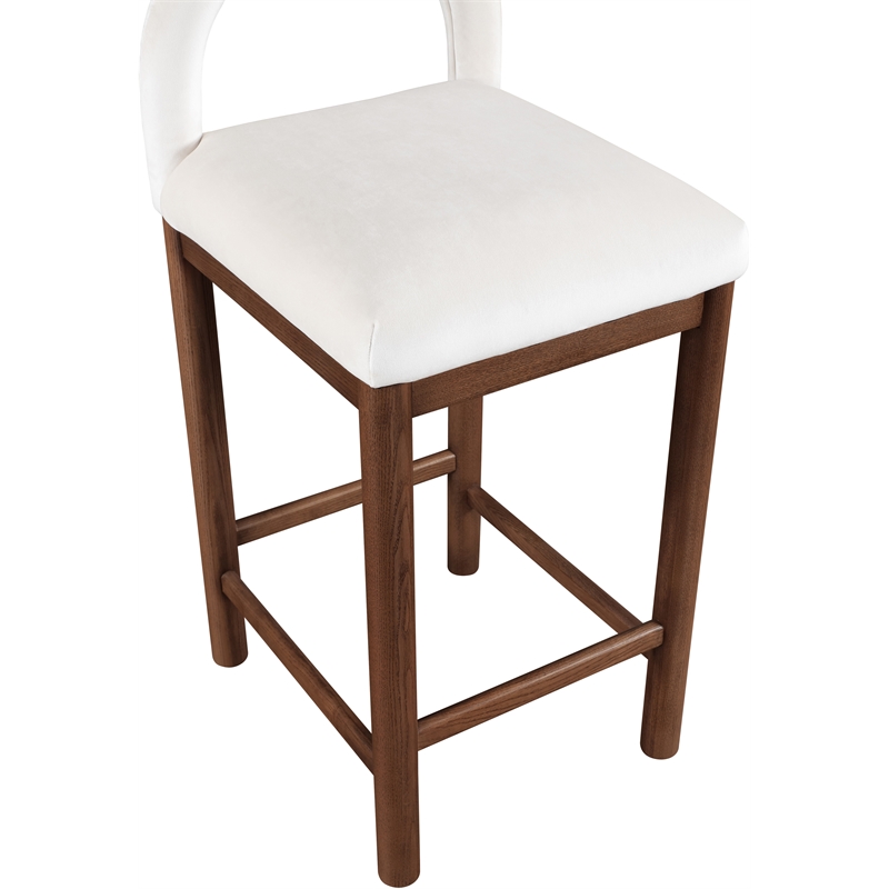 Meridian Furniture Conrad Cream Velvet Counter Stool