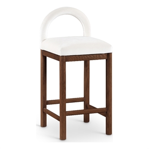 Meridian Furniture Conrad Cream Velvet Counter Stool