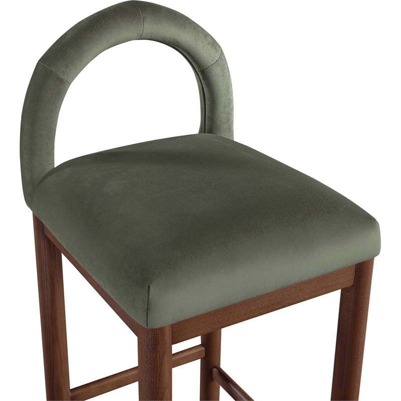 Meridian Furniture Conrad Green Velvet Counter Stool