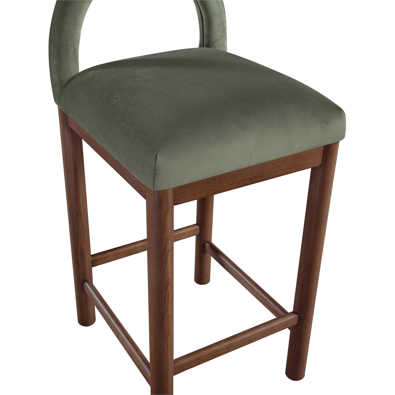 Meridian Furniture Conrad Green Velvet Counter Stool