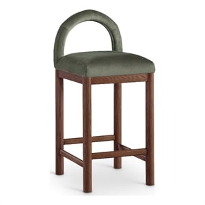 Meridian Furniture Conrad Green Velvet Counter Stool