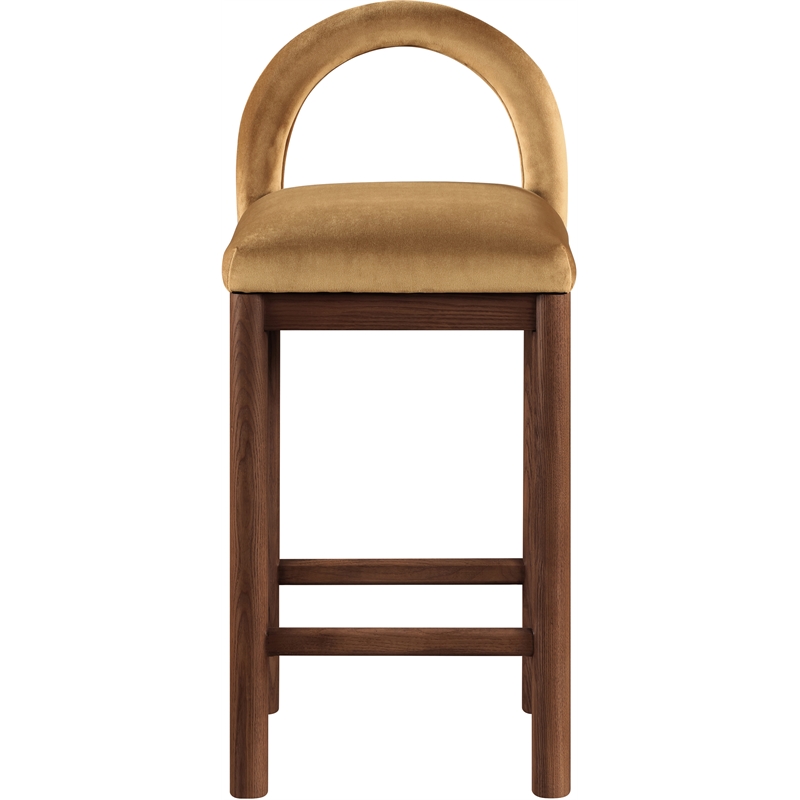 Meridian Furniture Conrad Saddle Velvet Counter Stool
