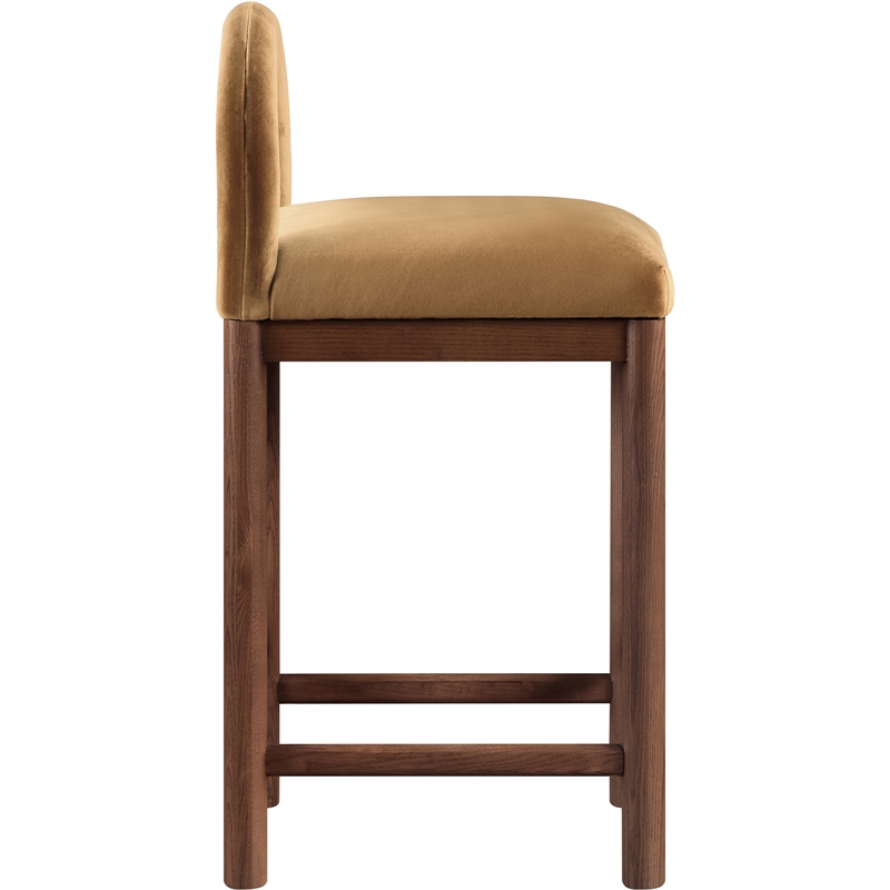 Meridian Furniture Conrad Saddle Velvet Counter Stool