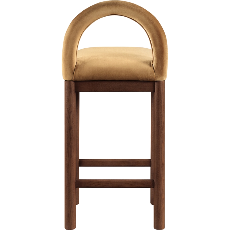 Meridian Furniture Conrad Saddle Velvet Counter Stool