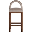 Meridian Furniture Conrad Taupe Velvet Counter Stool