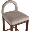 Meridian Furniture Conrad Taupe Velvet Counter Stool