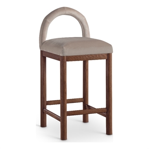 Meridian Furniture Conrad Taupe Velvet Counter Stool