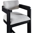 Meridian Furniture Sacha Grey Linen Textured Fabric Stool