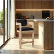 Meridian Furniture Sacha Black Velvet Stool