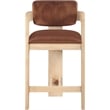 Meridian Furniture Sacha Cognac Velvet Stool