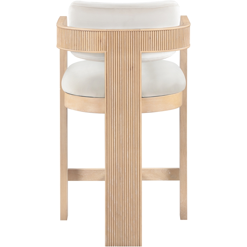 Meridian Furniture Sacha Cream Velvet Stool