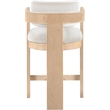 Meridian Furniture Sacha Cream Velvet Stool
