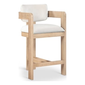 Meridian Furniture Sacha Cream Velvet Stool