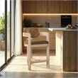 Meridian Furniture Sacha Saddle Velvet Stool