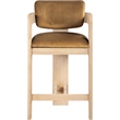 Meridian Furniture Sacha Saddle Velvet Stool