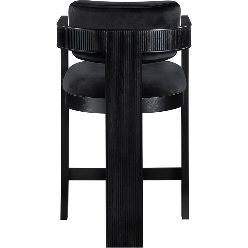 Meridian Furniture Sacha Black Velvet Stool