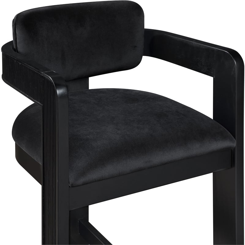 Meridian Furniture Sacha Black Velvet Stool