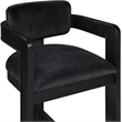 Meridian Furniture Sacha Black Velvet Stool