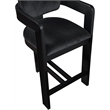 Meridian Furniture Sacha Black Velvet Stool