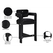 Meridian Furniture Sacha Black Velvet Stool