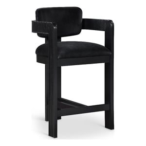 Meridian Furniture Sacha Black Velvet Stool