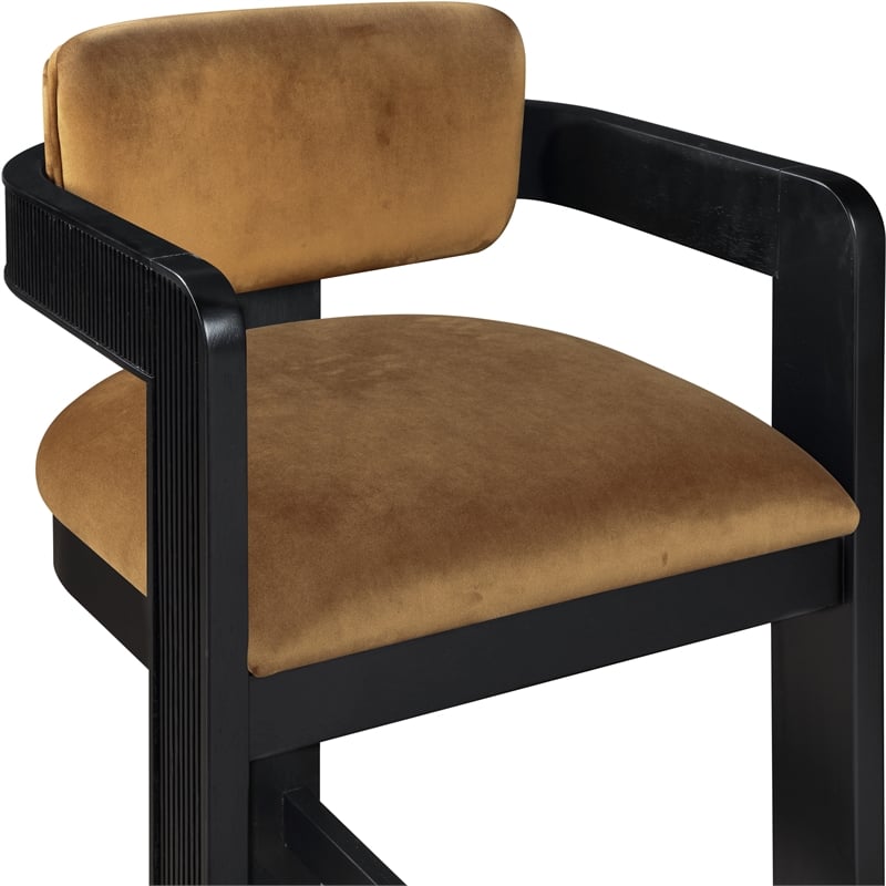 Meridian Furniture Sacha Saddle Velvet Stool