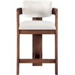 Meridian Furniture Sacha Cream Velvet Stool