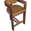 Meridian Furniture Sacha Saddle Velvet Stool