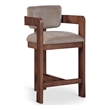 Meridian Furniture Sacha Taupe Velvet Stool