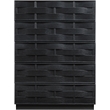 Meridian Furniture Weave Black Oak Veneer Chest