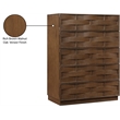Meridian Furniture Weave Brown Oak Veneer Chest
